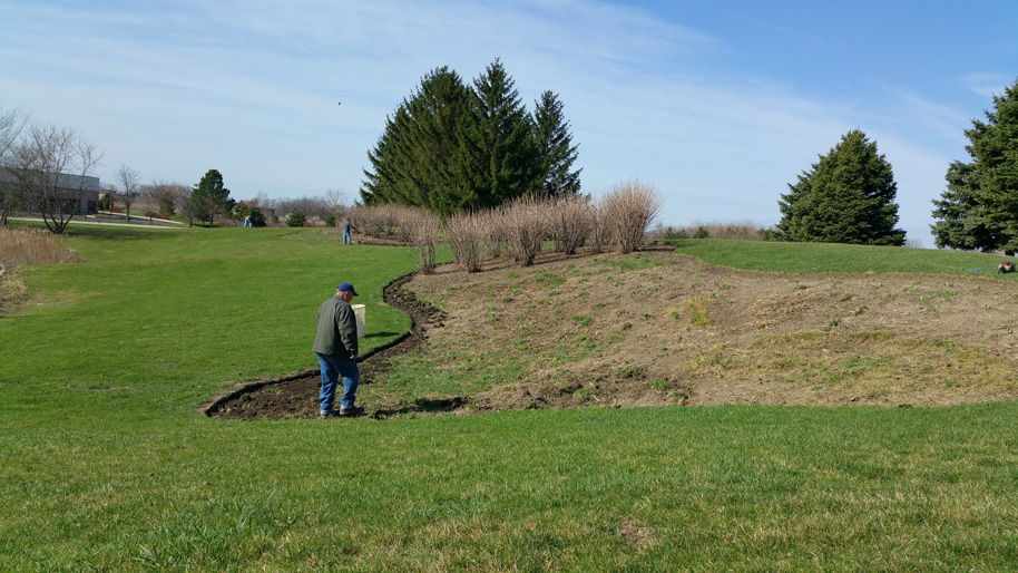 Landscape maintenance in Lake Zurich